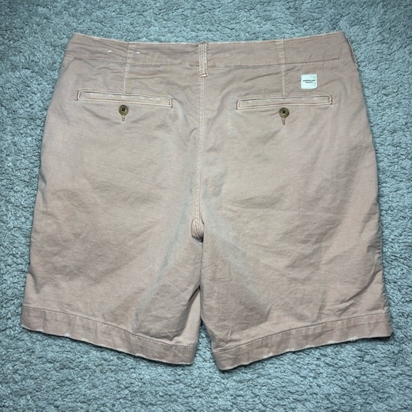 American Eagle Shorts Mens 32 Classic Flex Chino Lived In Distressed Casual Pink - Picture 5 of 5